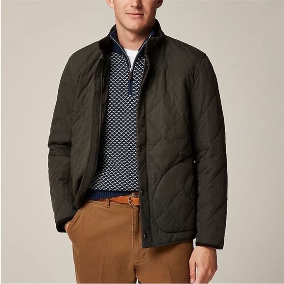 NWT J. Crew 2024 Men’s Green Sussex Quilted Primaloft Chore Jacket Size XL